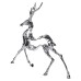 Декоративна фігурка Reindeer 30х8х29 см металева HP-7-9