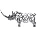 Декоративна фігурка Rhinoceros 23x6x10 см металева HP-7-23