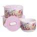 Контейнери для їжі порцелянові Flowers 9,5/13/15 см Yiwu TS-3P-2 Контейнери для їжі порцелянові Flowers 9,5/13/15 см Yiwu TS-3P-2