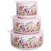 Контейнери для їжі порцелянові Flowers 9,5/13/15 см Yiwu TS-3P-2 Контейнери для їжі порцелянові Flowers 9,5/13/15 см Yiwu TS-3P-2