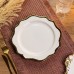 Тарілка десертна порцелянова Antique White 20 см Yiwu HKPP-8
