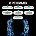 Гірлянда Кінський хвіст Мішура 640 LED 16 ниток 2 м зелена, білий GarlandoPro D640L2MGW
