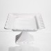 Тортівниця на ніжці White Square 30.5*30.5 см порцелянова квадратна Yiwu 120-YH-HG061 Тортівниця на ніжці White Square 30.5*30.5 см порцелянова квадратна Yiwu 120-YH-HG061