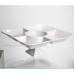 Менажниця на ніжці White Square 31.5*31.5 см порцелянова на 5 секцій Yiwu 120-YH-HG058 Менажниця на ніжці White Square 31.5*31.5 см порцелянова на 5 секцій Yiwu 120-YH-HG058
