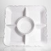 Менажниця на ніжці White Square 31.5*31.5 см порцелянова на 5 секцій Yiwu 120-YH-HG058 Менажниця на ніжці White Square 31.5*31.5 см порцелянова на 5 секцій Yiwu 120-YH-HG058