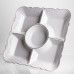 Менажниця на ніжці White Square 31.5*31.5 см порцелянова на 5 секцій Yiwu 120-YH-HG058 Менажниця на ніжці White Square 31.5*31.5 см порцелянова на 5 секцій Yiwu 120-YH-HG058