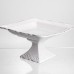 Фруктовниця на ніжці White Square 21.5*21.5 см порцелянова квадратна Yiwu 120-YH-HG057
