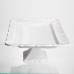 Тортівниця на ніжці White Square 35.5*35.5 см порцелянова квадратна Yiwu 120-YH-HG060 Тортівниця на ніжці White Square 35.5*35.5 см порцелянова квадратна Yiwu 120-YH-HG060