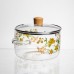 Каструля з боросилікатного скла 1,8 л Wildflowers з кришкою Yiwu HP-GP-38 Каструля з боросилікатного скла 1,8 л Wildflowers з кришкою Yiwu HP-GP-38