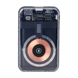 Повербанк 10000 mAh з бездротовою зарядкою USB-С/USB-A/microUSB/Apple Lightning