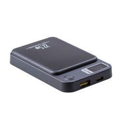 Повербанк 5000 mAh з бездротовою зарядкою USB-C/USB-A