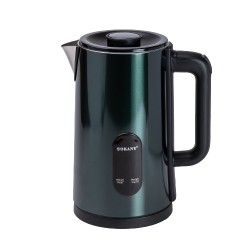 Електрочайник SOKANY SK-09019GR дисковий 3 л 2000 Вт, сіро-сталевий