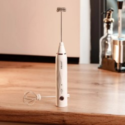 Капучинатор акумуляторний 1200 мАг безшумний з USB зарядкою 2 насадки Sokany SK-201A