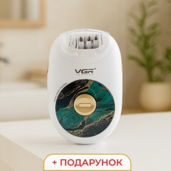 Епілятор жіночий VGR V-706 акумуляторний, зелений