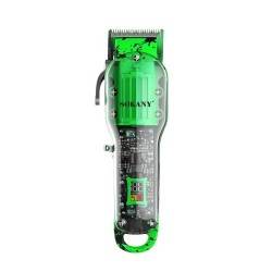 Машинка для стрижки волосся Sokany SK-LF-9970 акумуляторна з насадками, зелений Машинка для стрижки волосся Sokany SK-LF-9970 акумуляторна з насадками, зелений