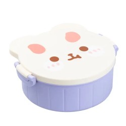 Ланч-бокс дитячий зі столовими приборами Rabbit 18*18*7 см, бузковий
