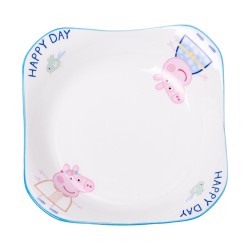Дитяча тарілка Happy day керамічна 350 мл, блакитний
