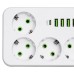Мережевий фільтр подовжувач 2.8 м з лампою на 9 універсальних розеток з 2 USB, 1 Type-C, бездротова зарядка HP-5-5 Мережевий фільтр подовжувач 2.8 м з лампою на 9 універсальних розеток з 2 USB, 1 Type-C, бездротова зарядка HP-5-5