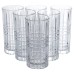 Набір склянок Geometric Glass 6 штук по 300 мл з рельєфним візерунком HP-17-3