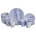 Столовий набір посуду тарілок і чашок 16 предметів на 4 особи Marble Clara порцеляновий Синій MD-16-3B Столовий набір посуду тарілок і чашок 16 предметів на 4 особи Marble Clara порцеляновий Синій MD-16-3B