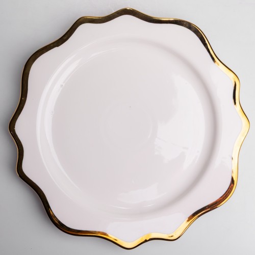 Блюдо сервірувальне порцелянове Antique White 30 см Yiwu HKPP-12