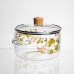 Каструля з боросилікатного скла 1,8 л Wildflowers з кришкою Yiwu HP-GP-38 Каструля з боросилікатного скла 1,8 л Wildflowers з кришкою Yiwu HP-GP-38