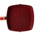 Алюмінієва сковорода-гриль 28 см зі скляною кришкою Square Red MGC HP-4-462R
