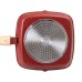 Алюмінієва сковорода-гриль 24 см зі скляною кришкою Square Red MGC HP-4-461R