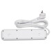 Мережевий фільтр-подовжувач 4 розетки 3xUSB-A 1xUSB-C 3м білий HP-5-37