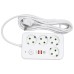Мережевий фільтр-подовжувач 4 розетки 2xUSB-A 1xUSB-C 5м білий HP-5-47