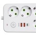 Мережевий фільтр-подовжувач 4 розетки 2xUSB-A 1xUSB-C 5м білий HP-5-47