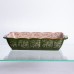 Форма для випікання Vintage 28×17×5 см прямокутна зелена фарфорова з ручками Yiwu HM05-10 Форма для випікання Vintage 28×17×5 см прямокутна зелена фарфорова з ручками Yiwu HM05-10