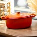 Гусятниця чавунна емальована 6 л, помаранчевий Yiwu HP-FLG-17 ORANGE