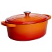 Гусятниця чавунна емальована 6 л, помаранчевий Yiwu HP-FLG-17 ORANGE