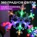 Гірлянда світлодіодна штора GarlandoPro сніжинка і зірка 12 фігур ED 3х1м гірлянда зірка 1733061ML