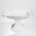 Фруктовниця на ніжці White Square 21.5*21.5 см порцелянова квадратна Yiwu 120-YH-HG057