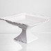 Фруктовниця на ніжці White Square 21.5*21.5 см порцелянова квадратна Yiwu 120-YH-HG057