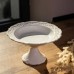 Фруктовниця на ніжці White Square 21.5 см порцелянова кругла Yiwu 120-YH-HG056