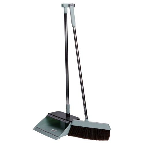 Комплект віник щітка совок довга ручка 26×24×103 см зелений Household HP-35015-10GR Комплект віник щітка совок довга ручка 26×24×103 см зелений Household HP-35015-10GR