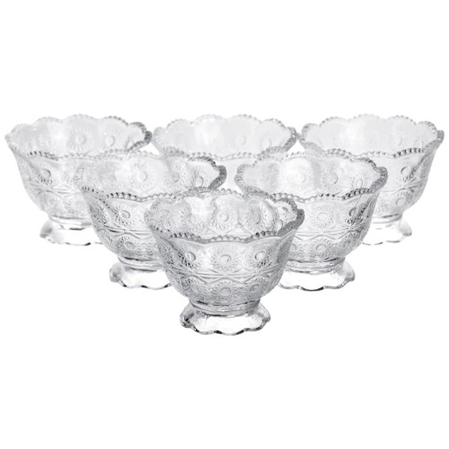 Набір креманок Crystal Daisy 6 штук по 200 мл Yiwu HP-34-74