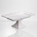 Тортівниця на ніжці White Square 20.5*20.5 см порцелянова квадратна Yiwu 120-YH-HG063 Тортівниця на ніжці White Square 20.5*20.5 см порцелянова квадратна Yiwu 120-YH-HG063