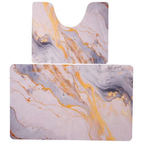Набір килимків для ванної та туалету Golden Marble 50*80/40*50 см Yiwu HP-42-179 Набір килимків для ванної та туалету Golden Marble 50*80/40*50 см Yiwu HP-42-179