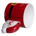Чашка порцелянова новорічна Merry Christmas 400 мл Червона Yiwu FM-CS-51R
