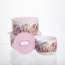 Контейнери для їжі порцелянові Flowers 9,5/13/15 см Yiwu TS-3P-2 Контейнери для їжі порцелянові Flowers 9,5/13/15 см Yiwu TS-3P-2