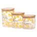 Банки для сипучих продуктів набір з 3 шт з бамбуковими кришками 700 (мл), 900 (мл), 1.2 (л) HP-33-3