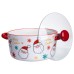 Супниця порцелянова Santa новорічна  800 (мл) з кришкою Yiwu FM-CS-9A