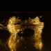 Новорічна гірлянда кімнатна штора роса Хвойна лапа 3х3 м 600 LED Жовте світло D600LED3MY
