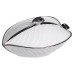 Супниця 800 (мл) порцелянова 26×18×14 (см) з кришкою Білий з сріблом XL-4074AS