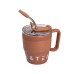 Термочашка Coffee & Tea з трубочкою коричнева HP-14-23BR Термочашка Coffee & Tea з трубочкою коричнева HP-14-23BR