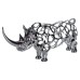 Декоративна фігурка Rhinoceros 23x6x10 см металева HP-7-23
